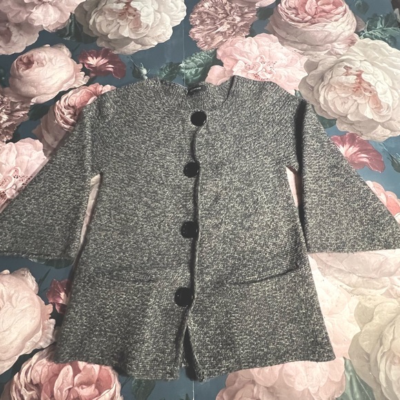 Wool blend AK petites button down sweater - Picture 11 of 16